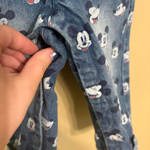 Disney Baby Mickey Mouse Print Denim Overalls 12-18 Months Baby Girl Baby Boy - Picture 2 of 12